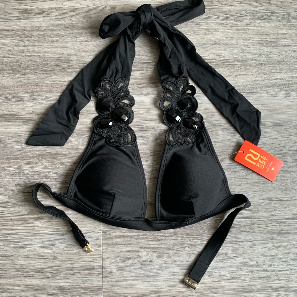 River Island Embellished Bikini Top